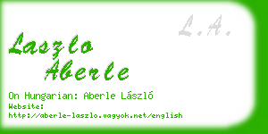 laszlo aberle business card